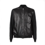 Men Pure Black Bomber Jacket