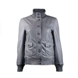 Gusty Grey Bomber Womens Leather Jacket