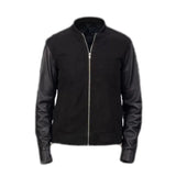 Men Jet Black Bomber Jacket