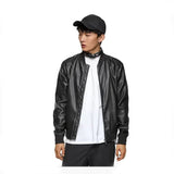 Black Genuine Leather Bomber Jacket