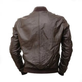 Men Hickory Brown Bomber Jacket