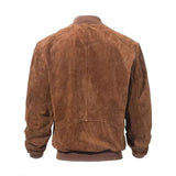 Mens Vintage Leather Baseball Bomber Jacket