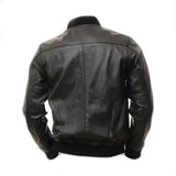 Men Pitch Black Bomber Jacket