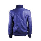 Gusty Dark Blue Bomber Womens Leather Jacket