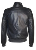 Men Crocodile Quilted Leather Bomber Jacket