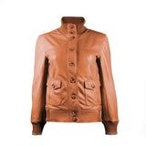 Gusty Grey Bomber Womens Leather Jacket