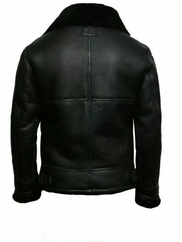 Men’s B3 Aviator Faux Shearling Black shearl Leather Jacket