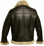 Men’s RAF B3 Aviator Real Leather Sheep Skin Bomber Jacket Coat