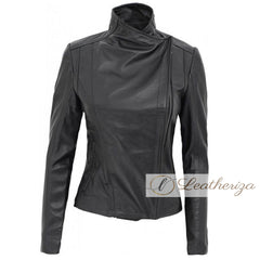 Stylus Biker Black Women's Leather Jacket