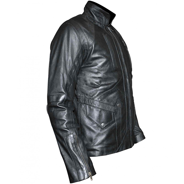 Base- Men's Black Leather Jacket