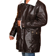 Rock- Men's Brown Leather Coat