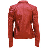 Women's Red Stylish Leather Jacket