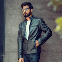 Men Designer Choice Plain Black Leather Jacket