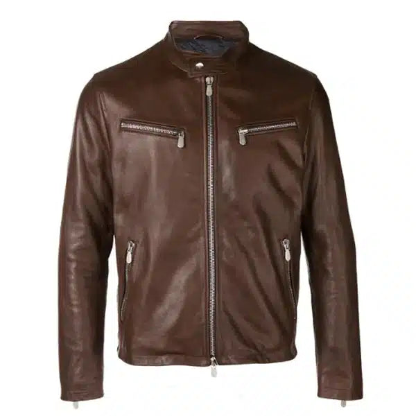 Vintage Fashion Brown Stylish New Leather Jacket