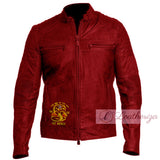 Men's Vintage Style Red Cobra Kai Leather Jacket