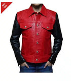 Red and Black Leather Jacket