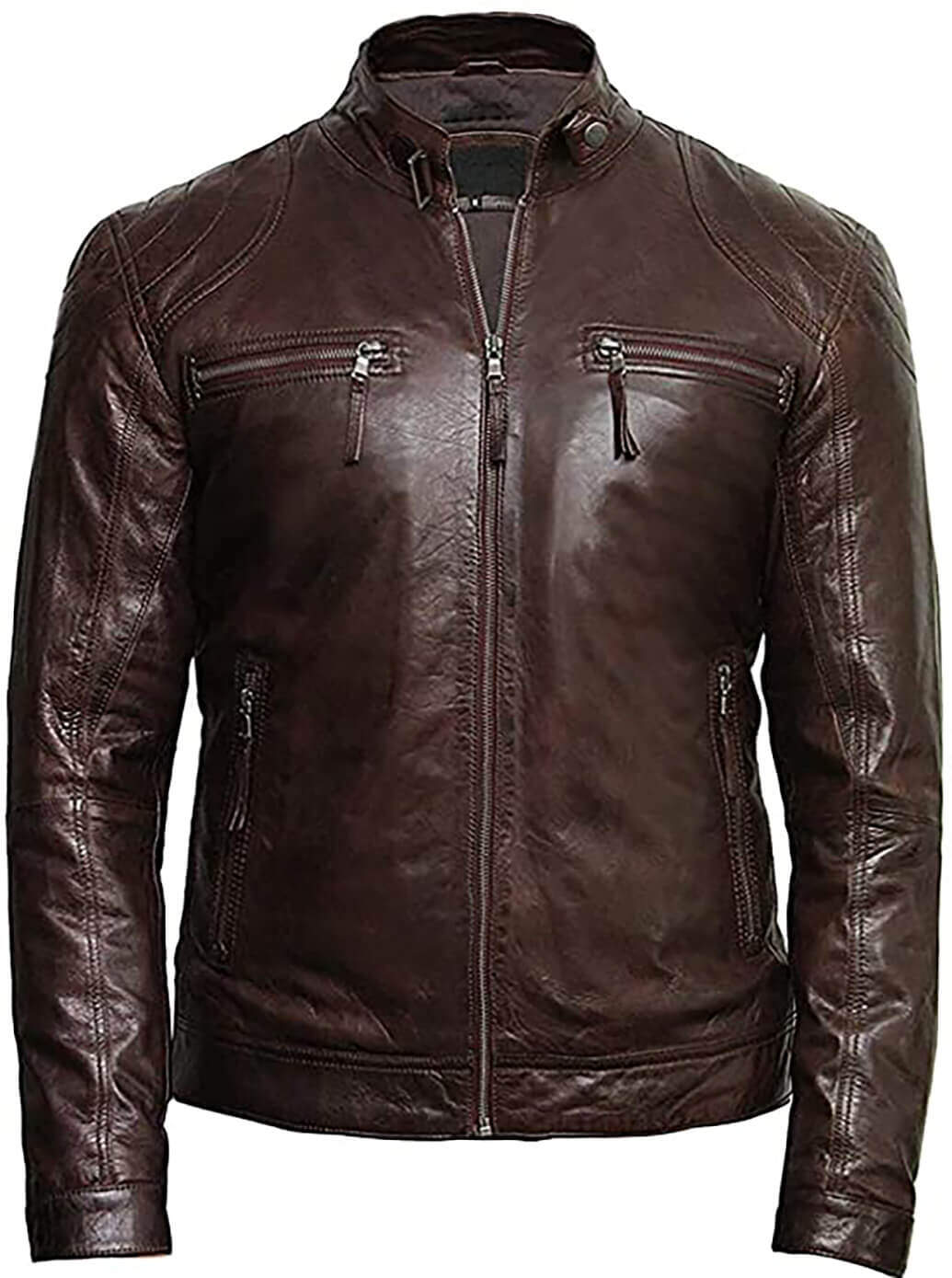 Men Brown Leather Jacket