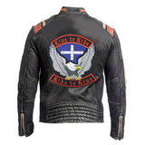 Men's Black Rough and Tough Vintage Leather Jacket