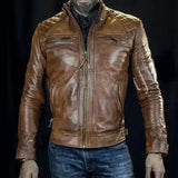 Live To Ride Motorcycle Vintage Leather Jacket