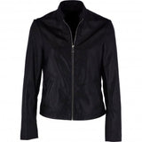 Women's Elegant Black Leather Jacket