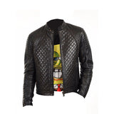 Men's Concert Night Black Quilted Leather Jacket