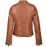 Women's Camel Brown Leather Jacket