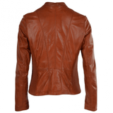 Women's Burnt Sienna Leather Jacket