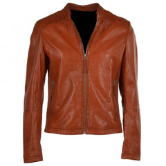Women's Burnt Sienna Leather Jacket