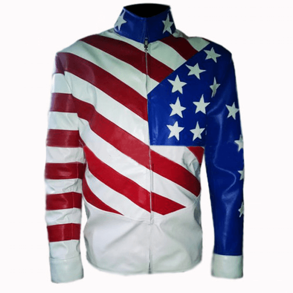 Vanilla Ice American Flag Leather Jacket