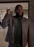 ANTHONY ANDERSON BLACK-ISH LEATHER JACKET