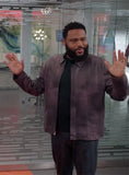 ANTHONY ANDERSON BLACK-ISH LEATHER JACKET