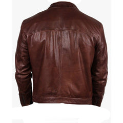 Men's Brown Simple & Stylish Leather Jacket