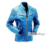 Men's Blue Night King Leather Jacket