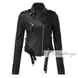 Trendy Racer Women's Black Leather Jacket