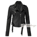 Trendy Racer Women's Black Leather Jacket