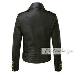 Trendy Racer Women's Black Leather Jacket
