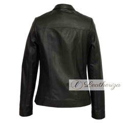Esme Biker Black Leather Jacket For Women