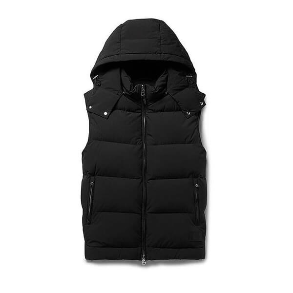 Puffer Black Hooded Jacket
