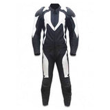 White & Black Men Motorbike Suits