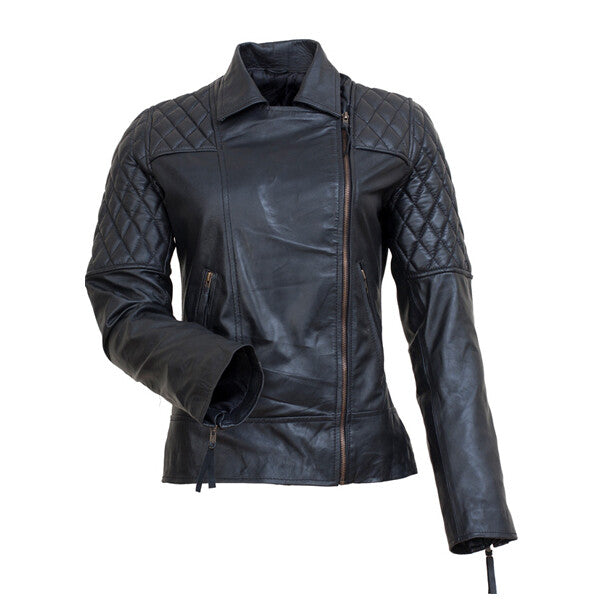 Blocks- Women's Leather Jacket
