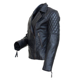 Blocks- Women's Leather Jacket