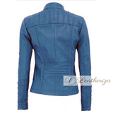 Admiral Blue Women's Real Leather Jacket