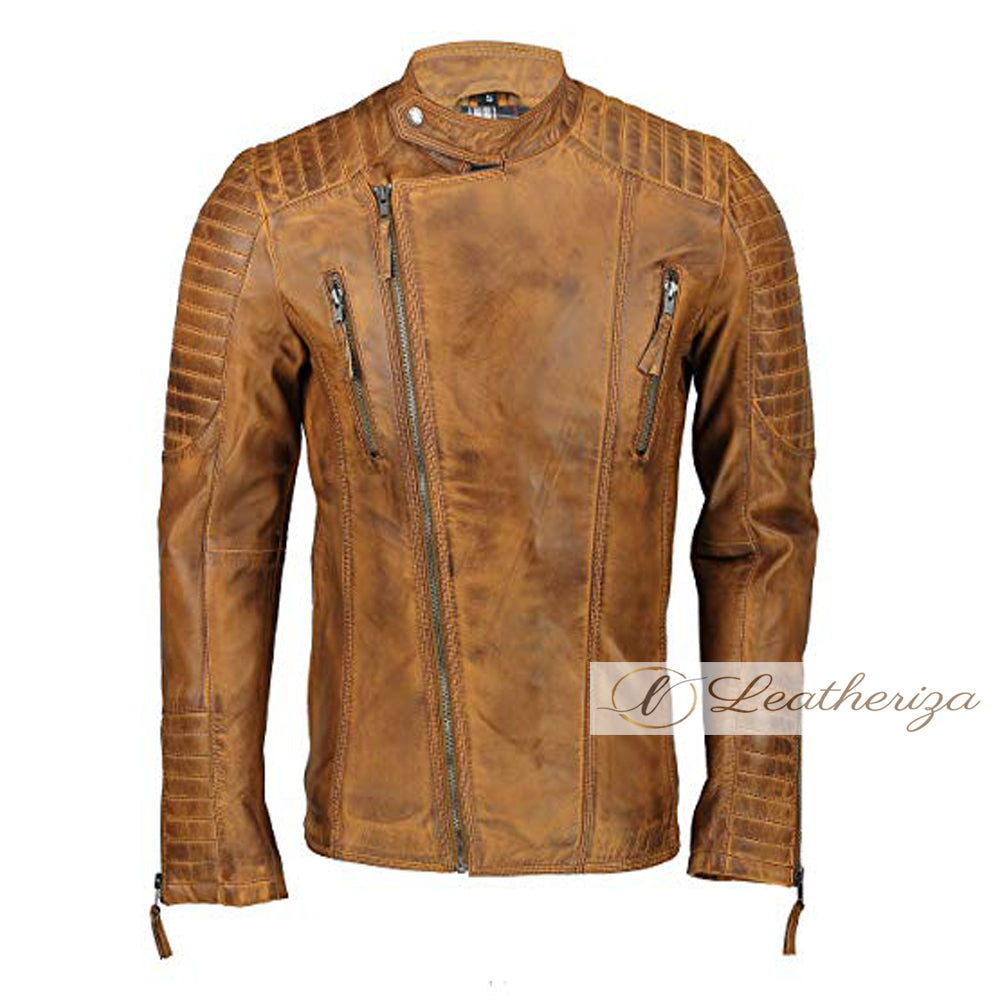 Voguish Vintage Classic Brown Men's Leather Jacket