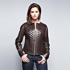 Dark Brown Women?s Leather Jacket for Women