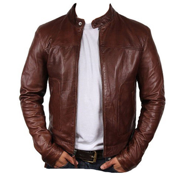 Men's Brown Simple & Stylish Leather Jacket