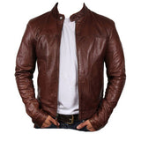 Men's Brown Simple & Stylish Leather Jacket