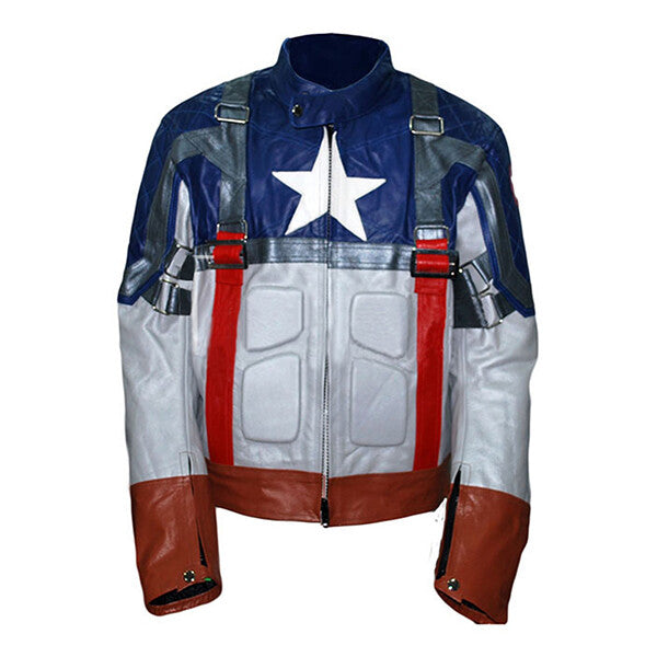 Captain America Blue Leather Jacket