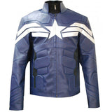 Captain America Blue Leather Jacket