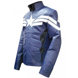 Captain America Blue Leather Jacket