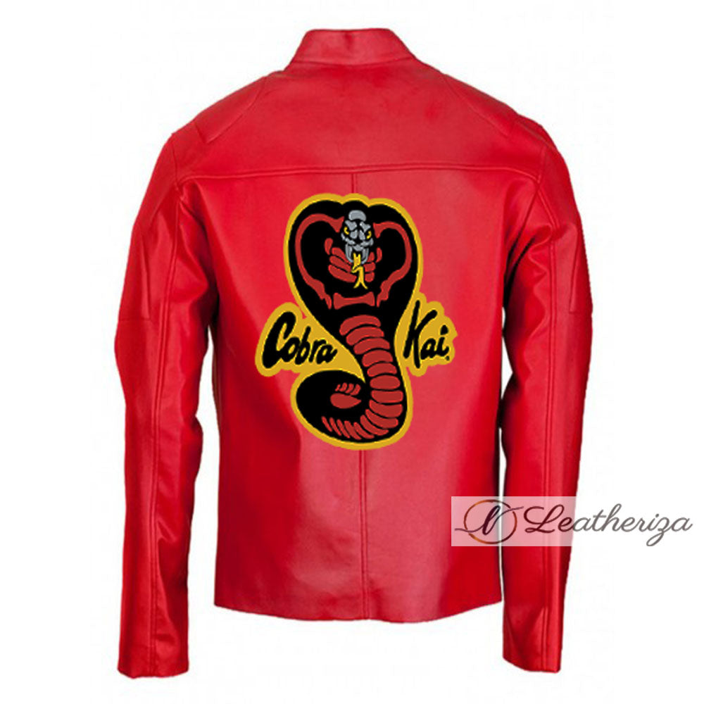Cobra Kai Red Stylish Men's Leather Jacket